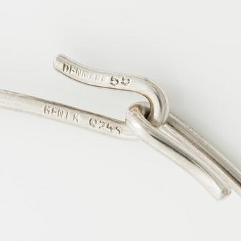 Anni & Bent Knudsen, collier, silver med cabochonslipade ametister, Danmark ca 1960-tal.