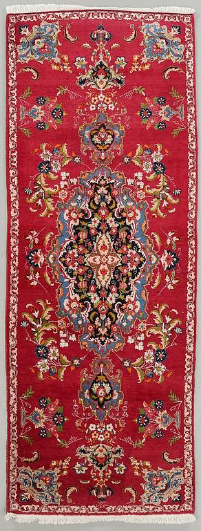 CARPET, semi-antique, Mashed, signed, circa 296 x 110 cm.