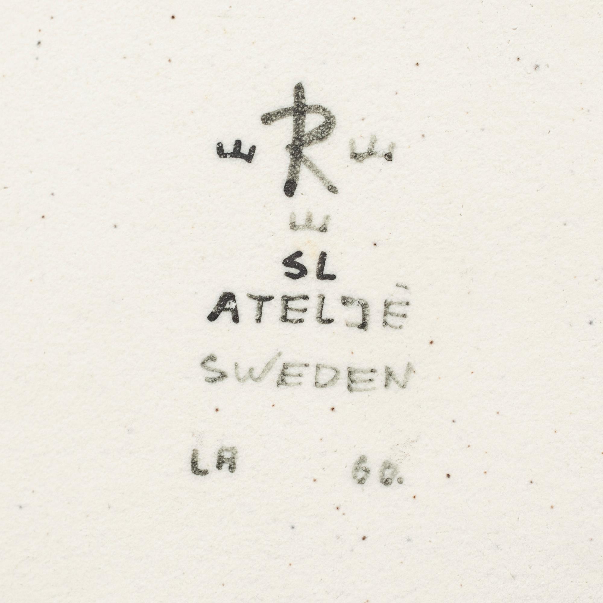 A stoneware wall plaque by SYLVIA LEUCHOVIUS for Rörstrands ateljé, second half of the 20th century.