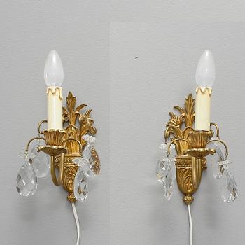 LAMPETTER, 1 par. Mässing och prismor, 1900-talets andra kvartal.