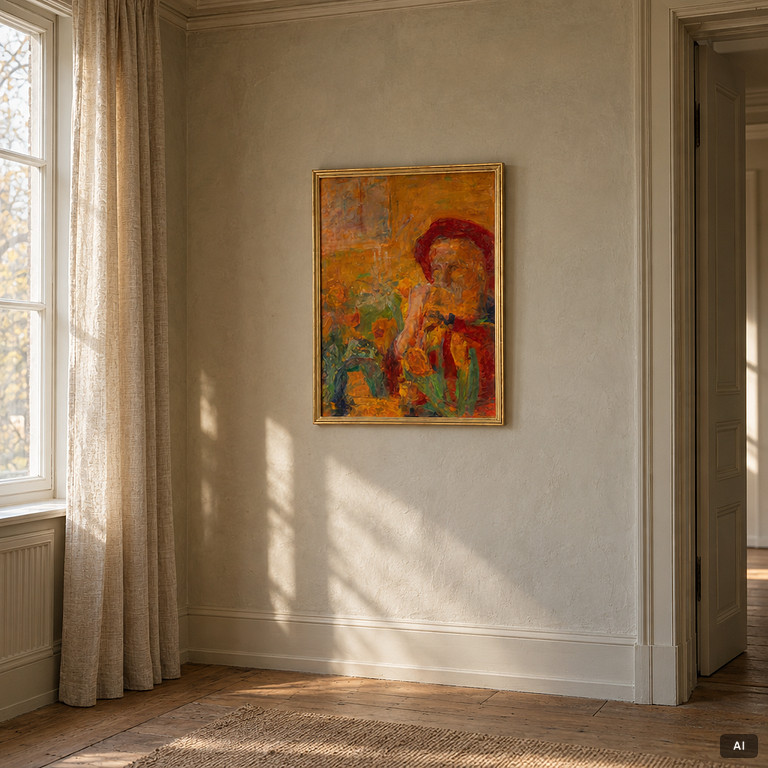 Rafael Wardi, Kvinna vid blommor.