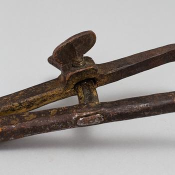 A set of seven iron tools, 18th century.