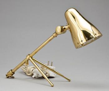 BORDSLAMPA, mässing. 1900-talets mitt.