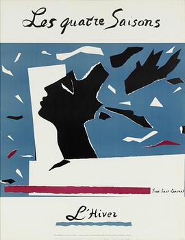 Yves Saint Laurent, a set of four posters "Les quatre saisons".