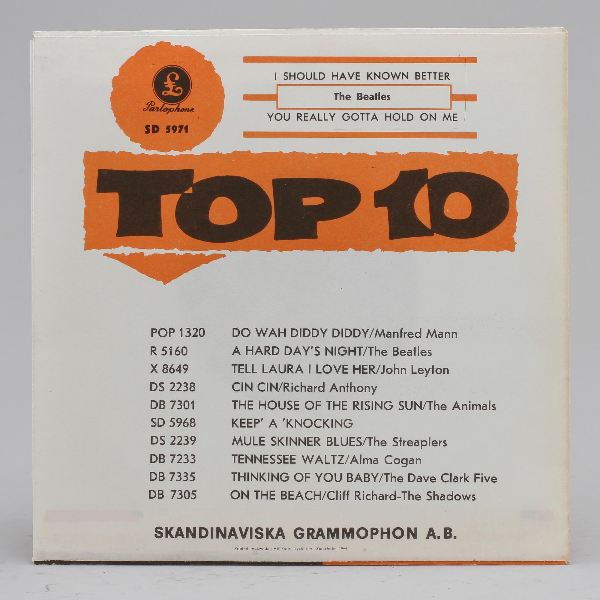 VINYLSINGEL, Beatles, 1960-tal.
