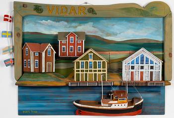 Anders Åberg, väggskulptur, signerad.