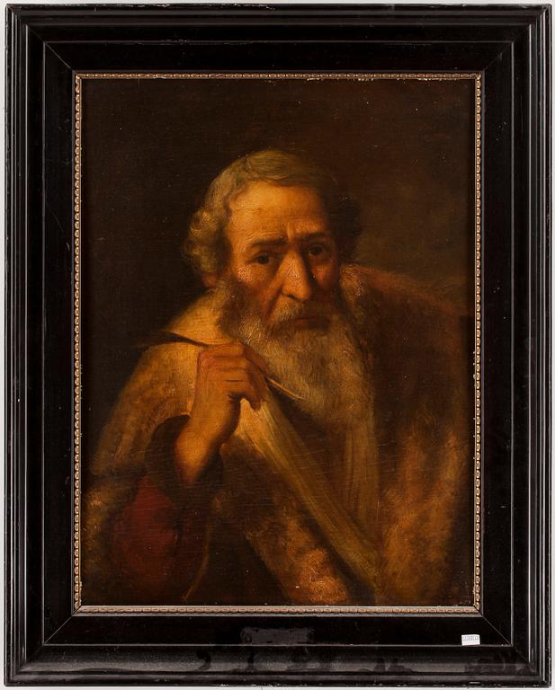OKÄND KONSTNÄR, olja på pannå, 1700/1800-tal.