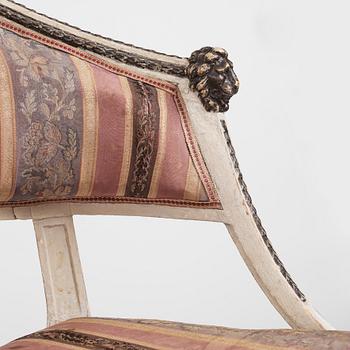 Karmstolar, ett par, Stockholmsarbeten, 1700-talets slut, Sengustavianska.