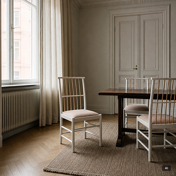 Josef Frank, Chairs, 4 pcs, model B 2025, Svenskt Tenn, after 1985.