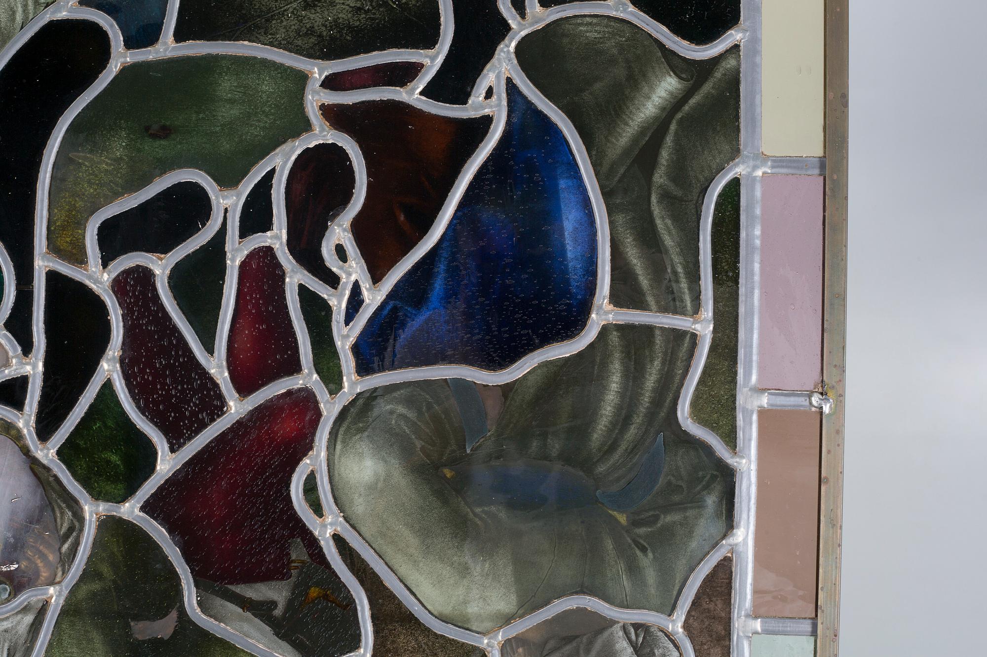 BLYGLASFÖNSTER, omkring 1900-talets mitt.