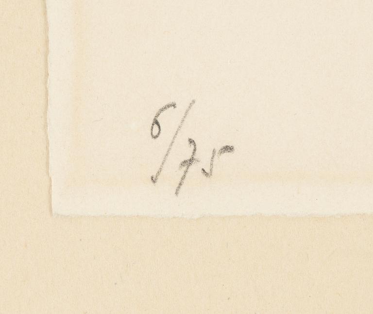 Marc Chagall, lithograph, signed and numbered 6/75.