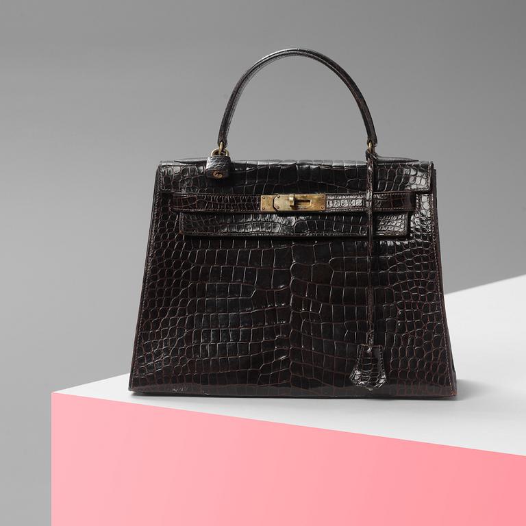 HANDVÄSKA, Hermès, "Kelly", 1960/70-tal.