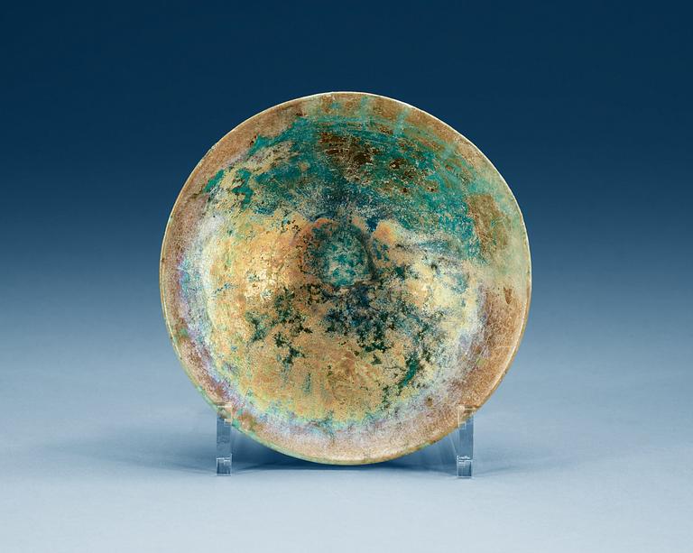BOWL, pottery. Turquoise glaze. Diameter 16 cm. Persia 13th century, probably Keshan.