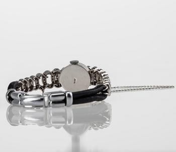 ARMBANDSUR, dam, Villereuse, platina med 8/8-slipade diamanter tot. ca 2 ct. Art Déco, 1930-tal.
