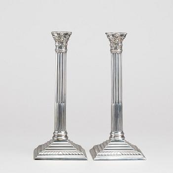 TWO BRITISH CANDLESTICKS.