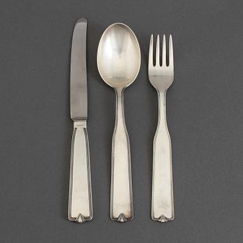 ERIK FLEMING, 12 pieces of silver cutlery from Flavia, Skellefteå, 1952-6.