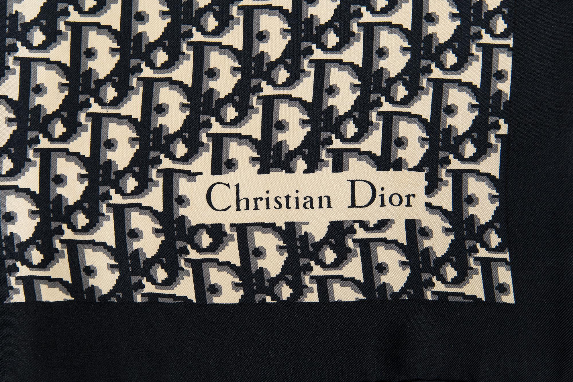 Christian Dior, two silk scarves.