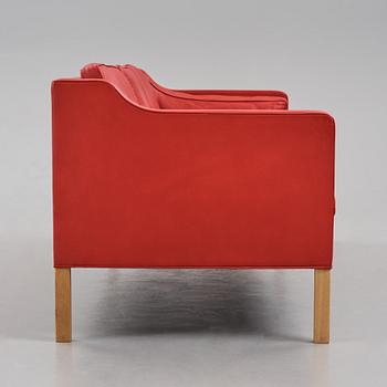 Børge Mogensen, a leather upholstered three-seated sofa, Fredericia Furniture, Denmark.