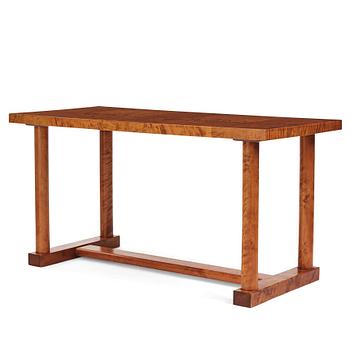 258. Carl Malmsten, a birch library table, Sweden probably 1920s.
