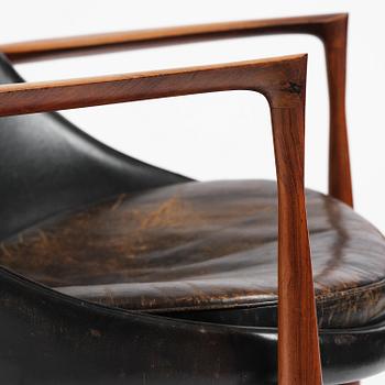 Ib Kofod-Larsen, a rosewood "Elizabeth" easy chair, cabinetmakers Christensen & Larsen, Denmark, 1950s-60s.