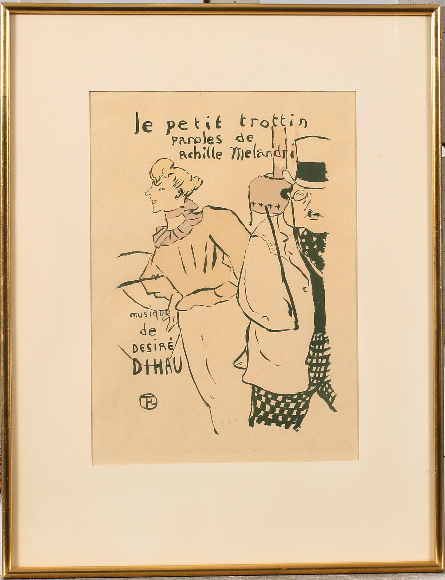 HENRI DE TOULOUSE-LAUTREC, lithography, signed in the print.