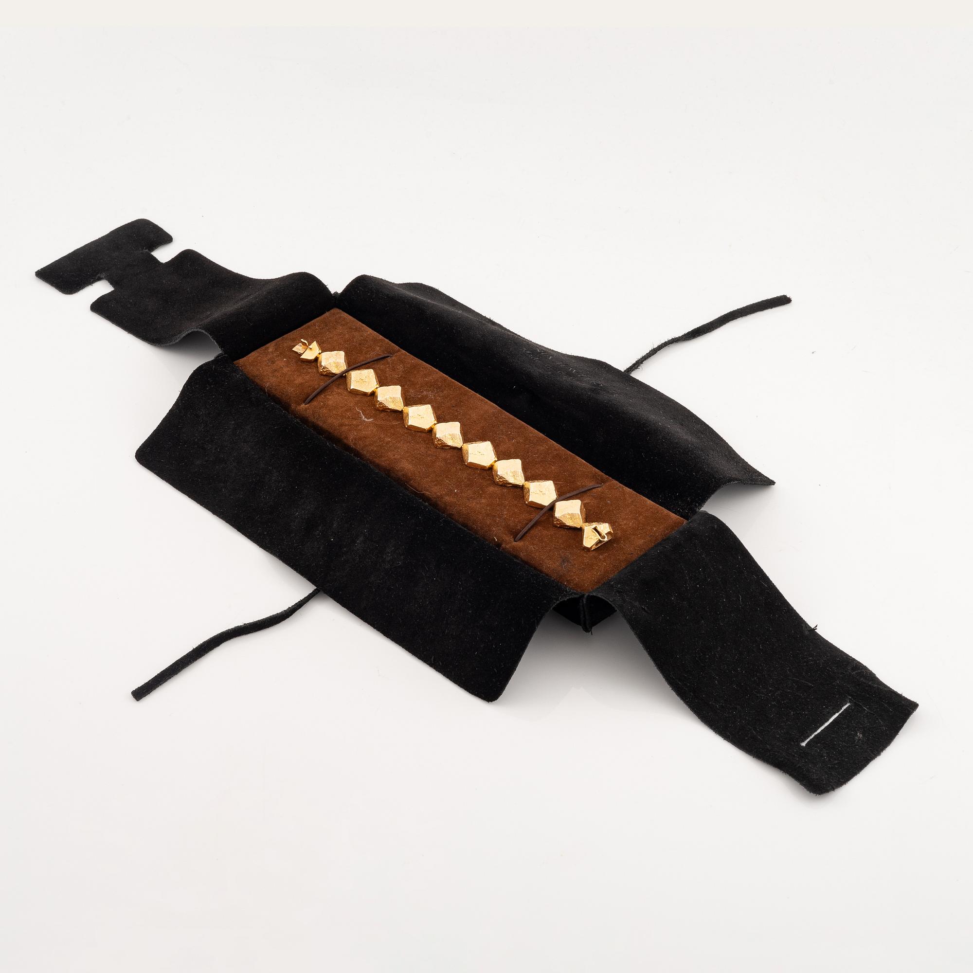 Björn Weckström, a bracelet 14K gold "Lapplands stenar" for Lapponia, Finland 1971.