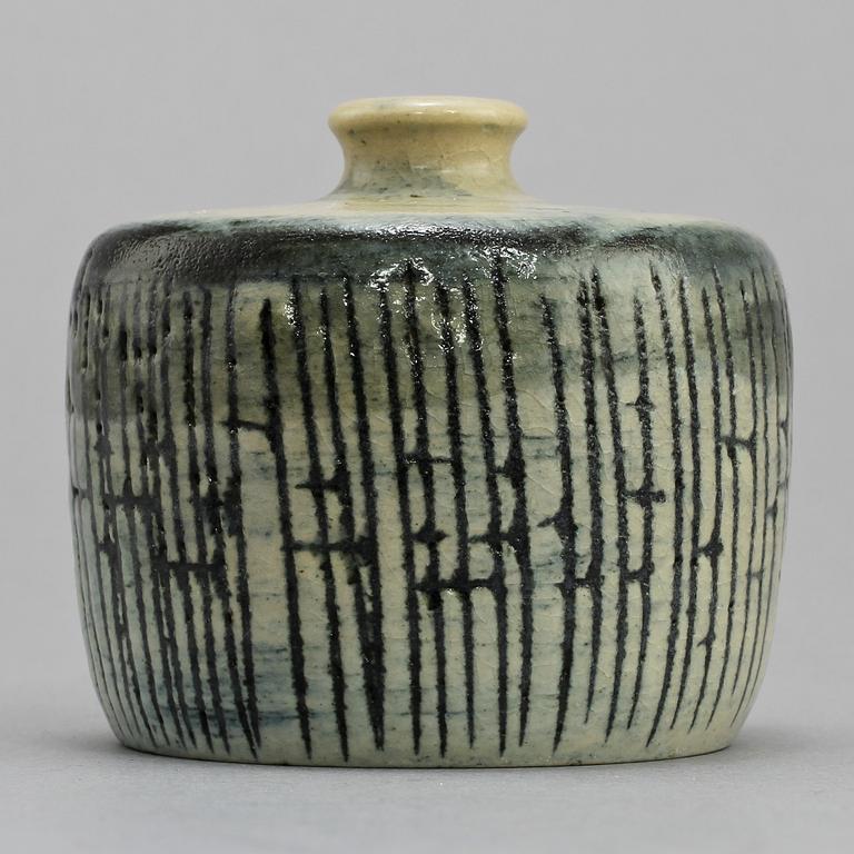 VAS, stengods, Anders Bruno Liljefors, Gustavsberg Studio, 1900-talets mitt.