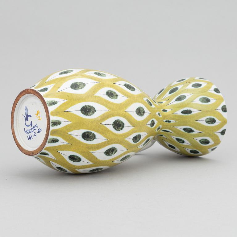 Stig Lindberg, an earthenware vase, Gustavsbergs studio.