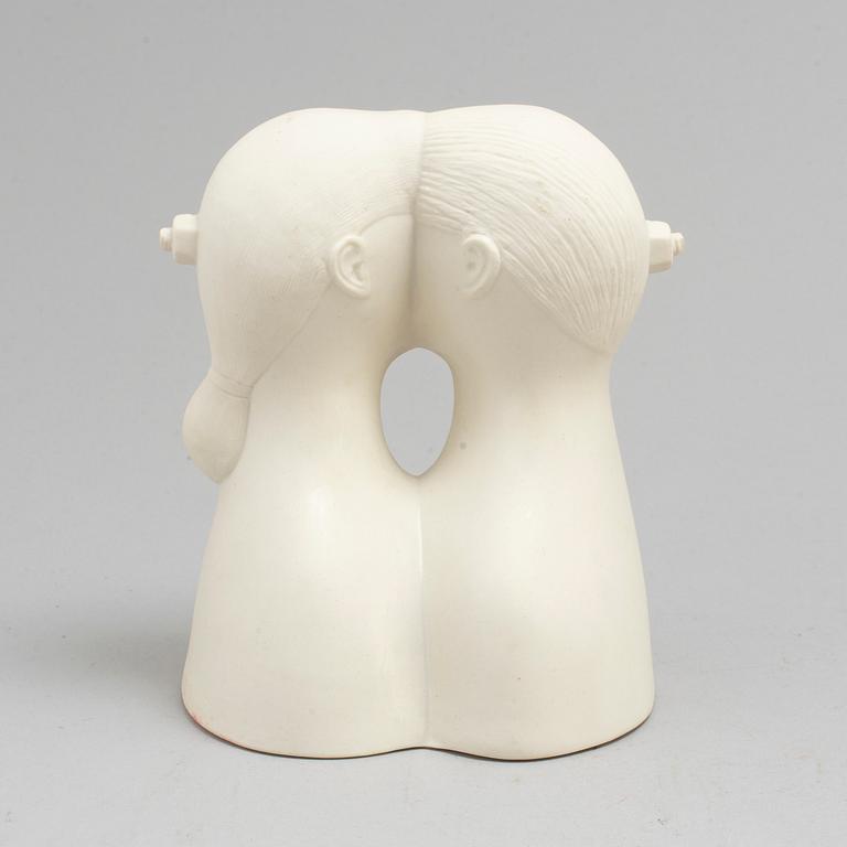 STIG LINDBERG, figurin, parian, "De Tu", ur serien "Figurin". Gustavsberg, 1970-tal.
