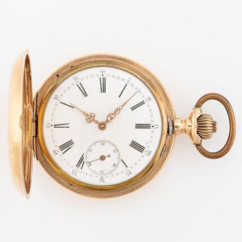 Halda, pocket watch, hunter, 51 mm.