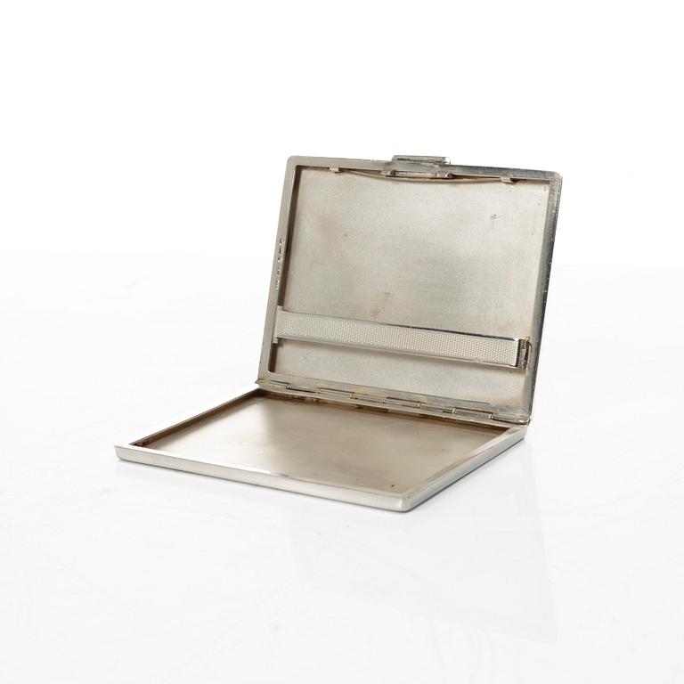 Cigarettetui, silver, GAB, Stockholm, 1951.