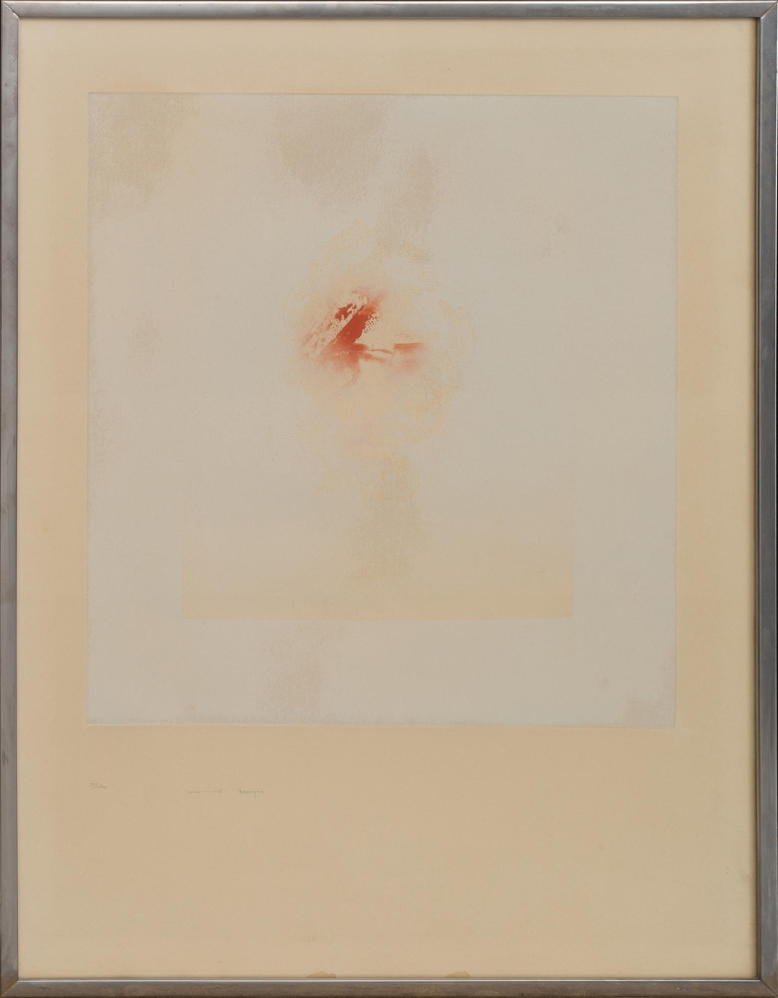 LOUIS LE BROCQUY, etching in colours signed and numbered.