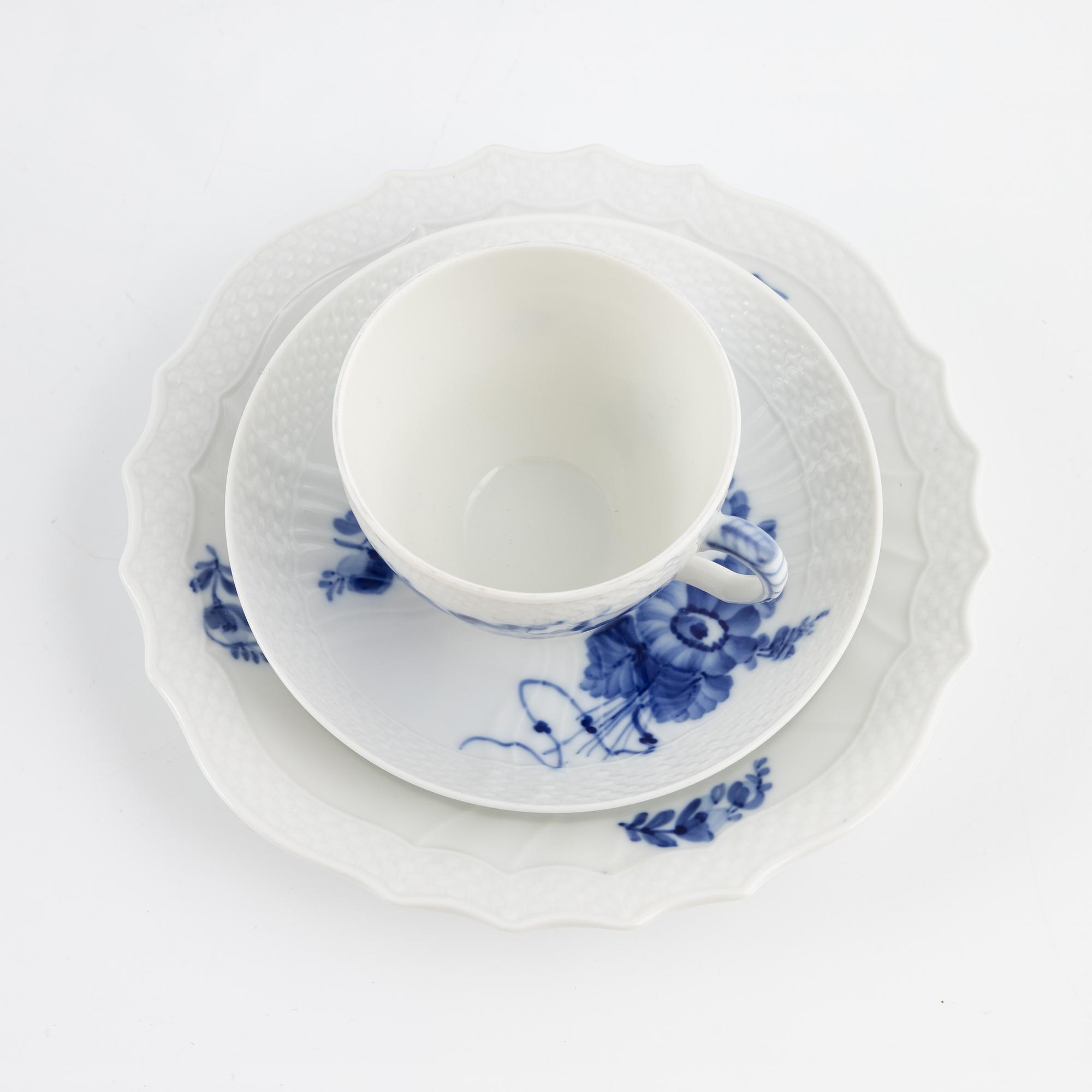 An 52-piece 'Blå Blomst' coffee service, Royal Copenhagen, Denmark.
