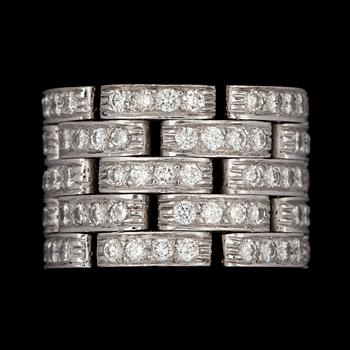 779. A Cartier brilliant cut diamond ring, tot. app. 2.40 cts.