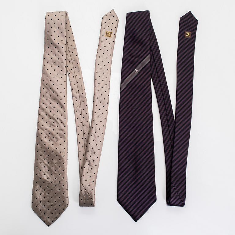 Louis Vuitton, four silk ties.