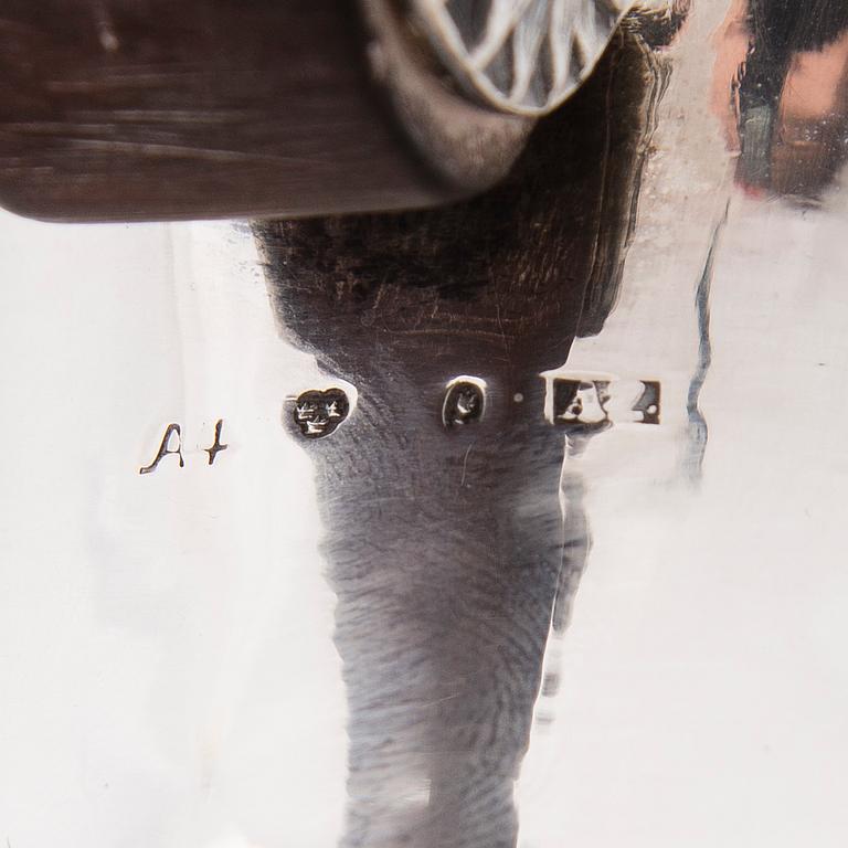 KAHVIKANNU, hopeaa, empire, Adolf Zethelius, Tukholma 1831.