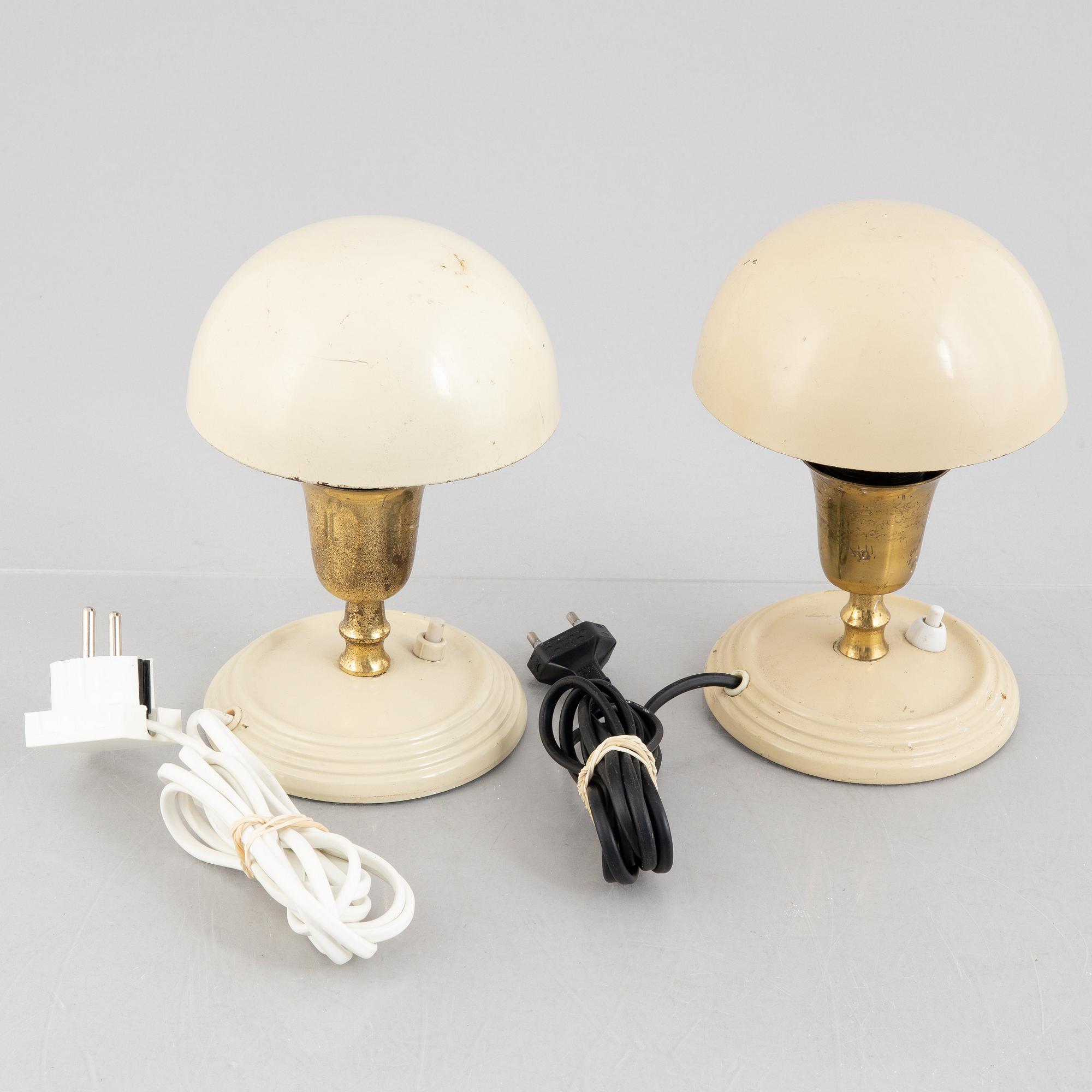 Uppsala Armaturfabrik, a pair of table lamps model "8422", 1930s/40s.