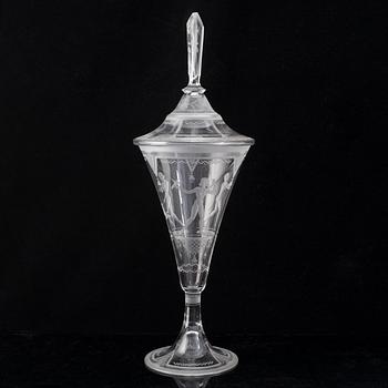 Edvin Ollers, a glass cup, Elme glasbruk, Sweden, 1932.