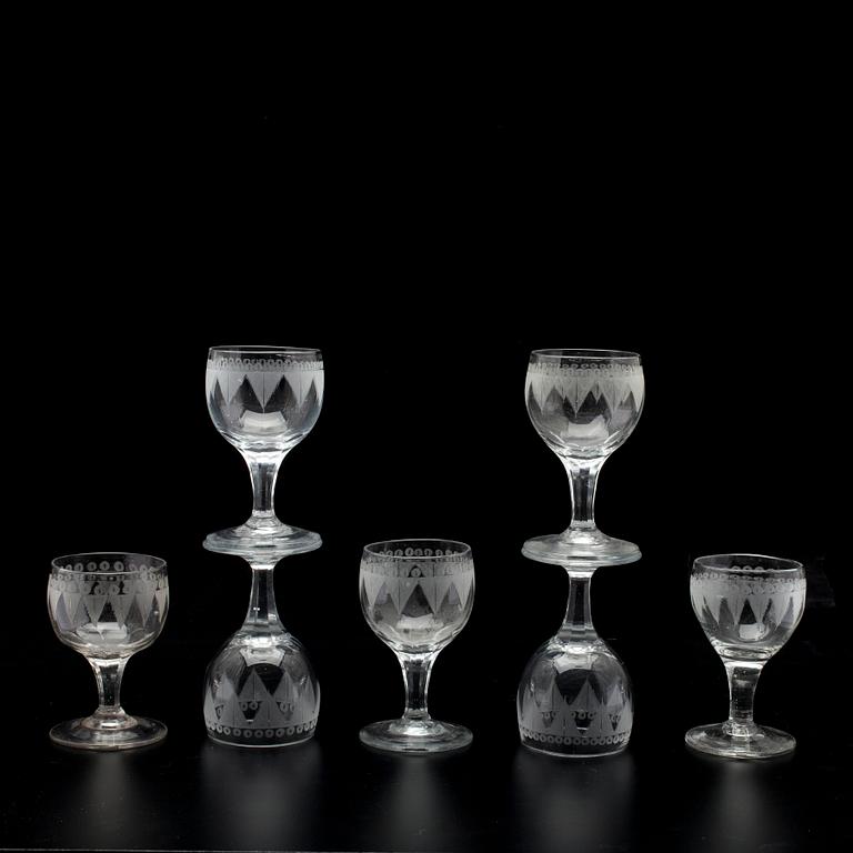 DRICKSGLAS, 3+7, 1800-tal.