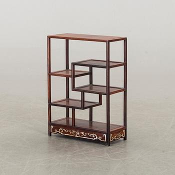 Chinese hardwood shelf , 20th century, China.