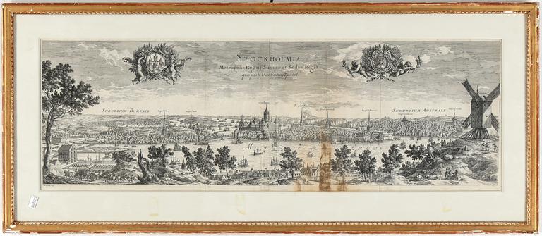 ADAM PERELLE, kopparstick, ur "Suecia Antiqua et Hodierna", 17/1800-tal.