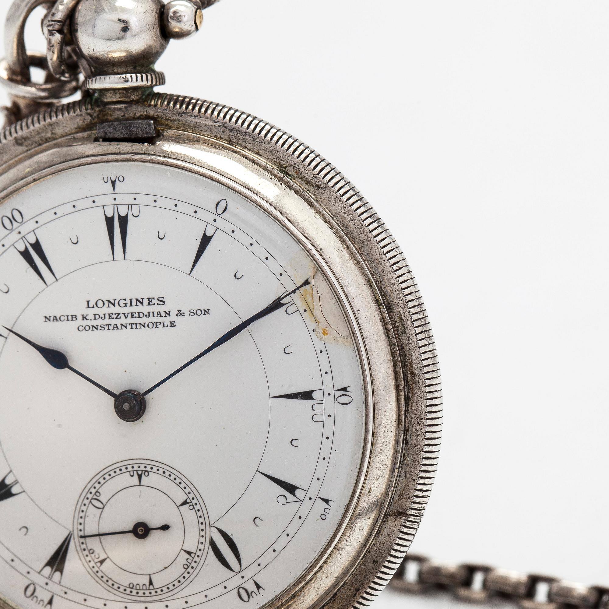Longines, Nacib K. Djezvedjian & Son Constantinople, fickur, savonett, 52 mm.