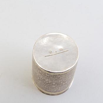 A German 17th century silver-gilt beaker, mark of Johann Höfler, Nürnberg.