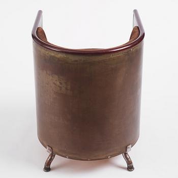 Mats Theselius, a "Järn/Moccafåtöljen" armchair, ed. 191/360, Källemo, Värnamo post 1994.