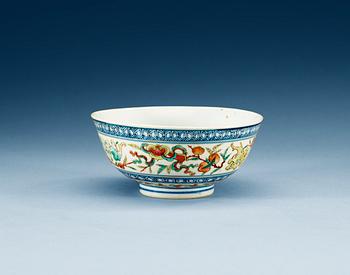 An enamelled bowl, late Qing dynasty, with Guangxu six character mark.