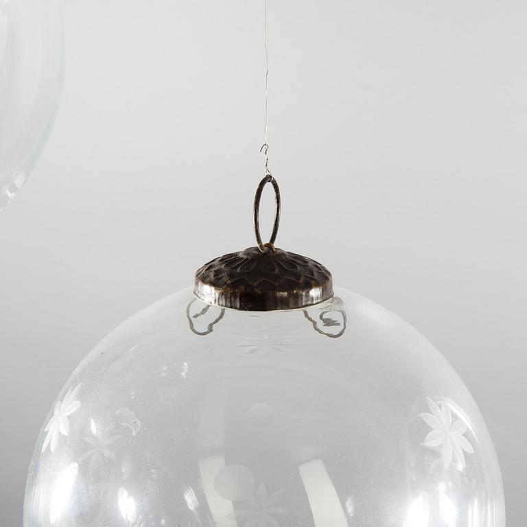 JULGRANSKULOR, 4 st, glas, 1900-tal.