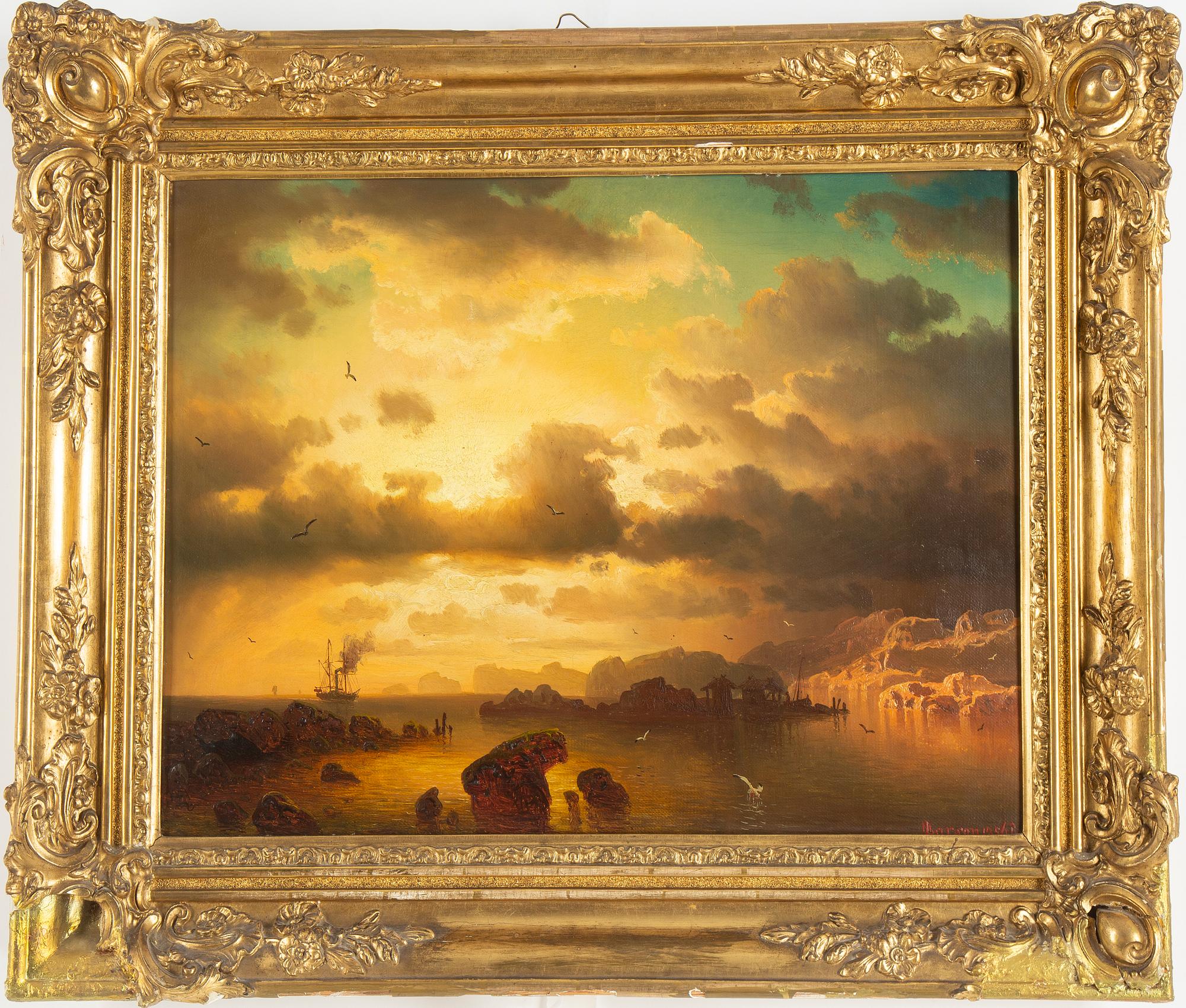 MARCUS LARSSON, oil on canvas, signed and dated 1856.