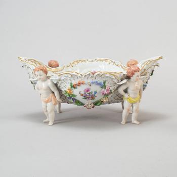 An six piece assembled porcelain garniture, Dresden, mid 20th century.