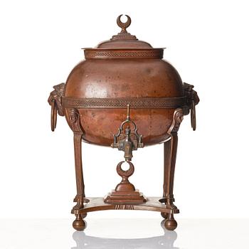 A Empire copper Samovar, early 19th century.