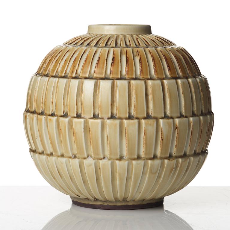 Gertrud Lönegren, a stoneware vase, Rörstrand, Sweden 1936-41.